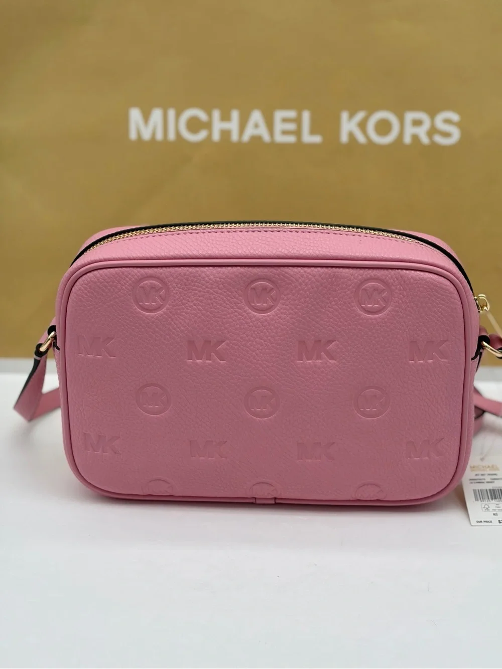 Michael Kors JET SET TRAVEL LARGE LOGO DEBOSSED CAMERA CROSSBODY BAG NWT